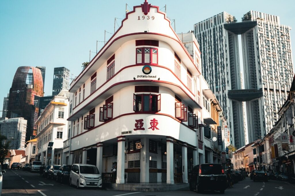 A panoramic view of Tanjong Pagar, showcasing Singapore's skyline and modern architecture.